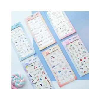 Tattoos Stickers Temporary Illustration Sticker Body Arm Painting Fake Kawaii Tatoo Girls for Water Transfer Tattoo