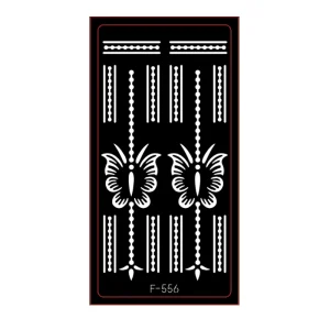 Template Butterfly Mandala Flower Jewelry Face Body Art Glitter Tattoo Stencil Kit for Adults Women Girls