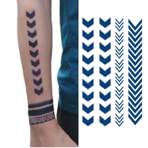 Temporary Arm Hand Tattoo Stickers Lasts 2 Weeks Semi Permanent Tattoos for Men