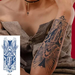 Temporary Body Makeup Stickers for Men & Women Herbal Juice Tattoo Design Water Transfer Paper Lasting 10-15 Days