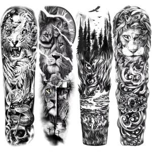 Temporary Body Tattoo Sticker Water Transfer Printing Large Full Arm Sleeve Tattoo Sticker