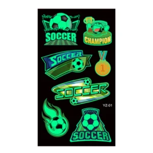 Temporary Face Decals World Soccer Football Cup Club Events Fan Party Watching Atmosphere Night Light Football Tattoo Stickers