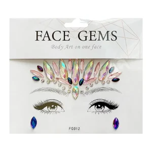 Temporary Festival Party Face Jewels Colorful Crystal Rhinestones Face Gems Stickers for Make up