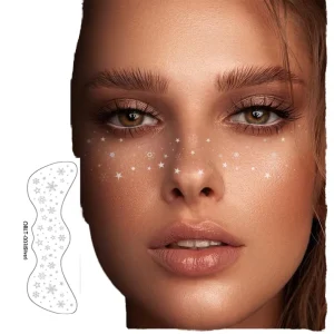 Temporary Freckle Face Tattoo Makeup Tattoo Sticker Waterproof Sparkle Metallic Gold Silver Glitter Freckles Tattoos
