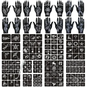 Temporary Henna Tattoos Stencils Templates Face Paint Stencils Body Art Henna Stencil Stickers