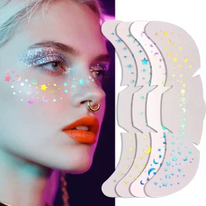 Temporary Makeup Patches Sparkling Face Freckles Glitter Tattoo Stickers For Women Festivals Concerts Parties Cosplay Cosmetic