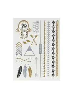Temporary Metallic Waterproof Tattoo Sticker with Customized Size