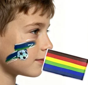 Temporary Rainbow Children’s Face & Body Paint Washable Sports Makeup for Football Match for Party Fan Supplies