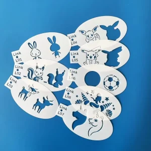 Temporary Reusable Body Paint Item Stencils for Glitter Tattoo Face Painting Airbrush Stencils Tools Halloween Party