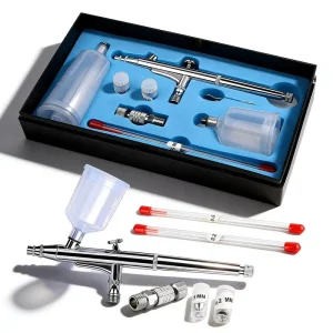 Temporary Tattoo Body Art Airbrush Kit Mini Air Brush Spray Gun Set for Cakes