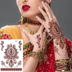 Temporary Tattoo Lace Henna Sexy Body Art Arm Bands Transfer Body Tattoos Sticker for Women