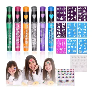 Temporary Tattoo Pen with Stencils Body Mark Skin Eco Friendly Tattoo Markers for Body Art Painting