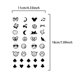 Temporary Tattoo Semi Permanent Tattoo Waterproof Sweatproof Last for 2 Week Realistic Herbal Anti-friction Tattoo for Arm Body