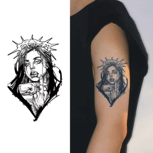 Temporary Tattoo Semi Permanent Tattoo Waterproof Sweatproof Last for 2 Week Realistic Herbal Anti-friction Tattoo for Arm Body