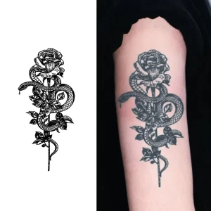Temporary Tattoo Semi Permanent Tattoo Waterproof Sweatproof Last for 2 Week Realistic Herbal Anti friction Tattoo for Arm Body