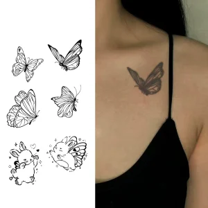 Temporary Tattoo Semi Permanent Tattoo Waterproof Sweatproof Last for 2 Week Realistic Herbal Anti friction Tattoo for Arm Body