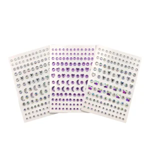 Temporary Tattoo Sticker Music Festival Face Jewels Makeup Rhinestone Stone Accessories for Party