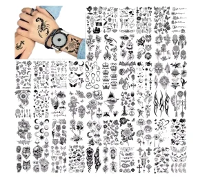 Temporary Tattoo Sticker Paper Real Tattoo Effect for Face Body Neck Arm Art