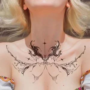 Temporary Tattoo Sticker Waterproof 2 Weeks Lasting Non-Toxic Paper Material Custom Design Options for Face and Body