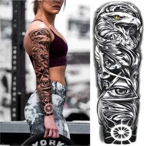 Temporary Tattoo Sticker for Full Arm Custom Personalized Waterproof Long Lasting Fake Tattoo Sticker