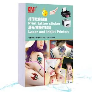 Temporary Tattoo Stickers Water Transfer Paper PET Film CMYK Inkjet Printable Washable Oblong Body Face