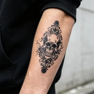 Temporary Tattoo Stickers Waterproof Beach Party Skull Wolf Butterfly Tiger Body Art Printing Sticker for Men Women