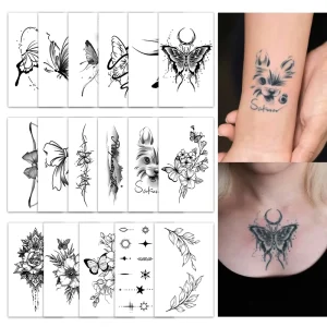Temporary Tattoo Waterproof Sweatproof Semi Permanent Tattoo Last for 2 Week Realistic Herbal Anti friction Tattoo for Hand Arm