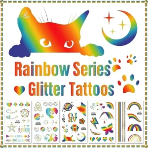 Temporary Tattoos Rainbow Temporary Tattoos Children’s Gay Pride Temporary Tattoo Stickers