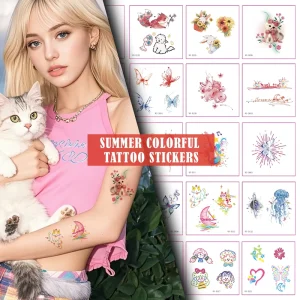 Temporary Tattoos for Women Finger and Collarbone Water Transfer Designs