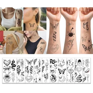 Temporary Water Transfer Sexy Tattoo Stickers Paper Material White Cream Ivory Colors for Body Face Arm Party Supplies