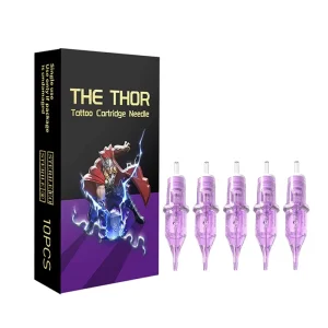 Thor 10Pcs box 0.35mm Disposable Tattoo Needles Sterilized Safety 304 Stainless Steel Cartridge for Permanent Makeup