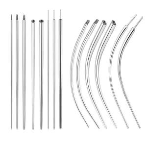 Threadless Stainless Steel Curved Taper Tool 14G 16G 18G Insertion Pin Applicator DIY Body Piercing Jewelry Earring