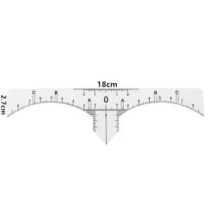 Three Kinds of Brow Shapes Microblading Ruler Sticker Training Tattoo Measuring Eyebrow Design Tool