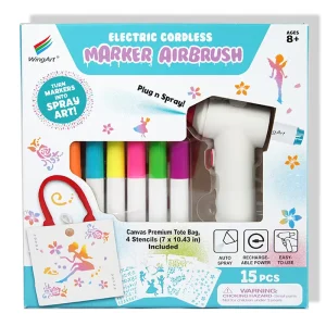 Tiktok Hot Selling Rechargeable Electric Airbrush Art Marker DIY Spray Grattifi Marker Kids Painting Set