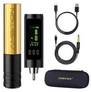 Tiny 3.5mm Stroke RCA Eyeliner Scalp Eyebrows Lips Permanent Makeup Rotary Tattoo Machine Pen Kit with RCA Mini Battery