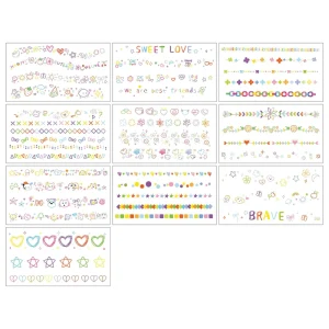 Tiny Face Hands Temporary Tattoo Stickers Lovely Fashionable Style