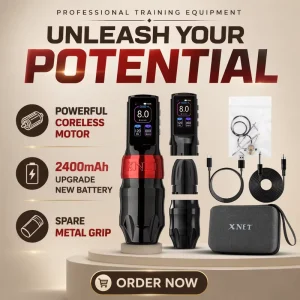Titan Max 2400mAh Coreless Motor 4.0mm Stroke Electric Rotary Wireless Tattoo Gun Pen