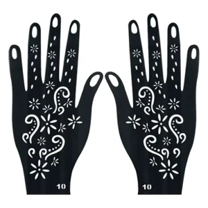 Top Sales High Quality Three Layer Medium Henna Tattoo Stencils Glitter Tattoo Stencil Reusable Tattoo Sticker Body Template