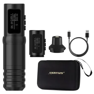 Torden 1800mAh 4.0mm Stroke Brushless Motor Wireless Tattoo Pen Machine with Double Battery for Body Art