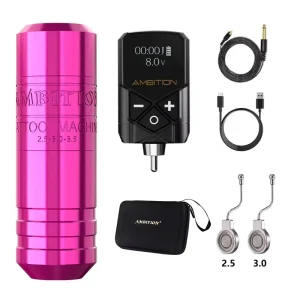 Torpedo Tattoo Machine Brushless Motor 2.5-3.0-3.5mm Stroke Rotary Wireless Tattoo Pen Machine Kit