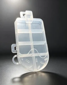 Transparent Clear White Ice Cream Popsicle 8 Grid PP Storage Box with Snap Lid for Earrings Beads Hardware