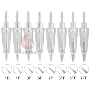 Transparent Eyebrow Permanent Makeup Needles Cartridge T Shape Disposable Microblading Tattoo Cartridge 1 3 5 7R 5 7F