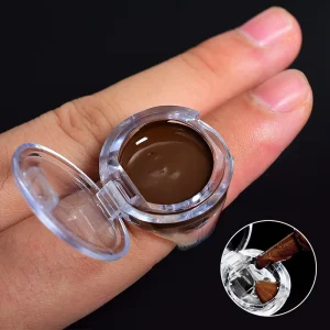 Transparent Ring Pigment Cup Reusable Tattoo Ink Ring Cups With Cover Semi Permanent Makeup Accessories