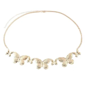 Trend Chunky Punk Gold Silver Butterfly Body Chain Belly Chain for Women Bikini Body Jewelry