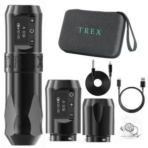 Trex 1800mAh Digital Display Battery Powerful Motor Professional Wireless Rotary Tattoo Pen Machine for Artist Body Art
