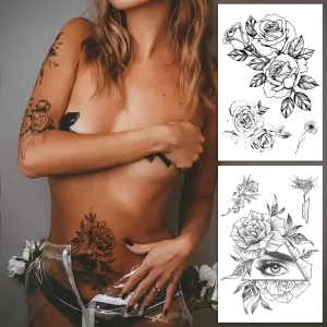 Tribal Body Tattoos Sticker for Men and Women