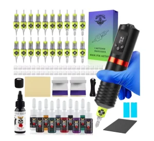 Tuffking Tattoo Pen Machine Kit Wireless Tattoo Gun Set for Professional Artist Body Art Complete Tattoo Kits