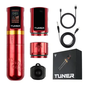 Tuner Wireless Tattoo Machine Dot Mode 2 Battery 2.5 4.5mm Adjustable Stroke Length Rotary RCA Body Art Makeup Pen Machine