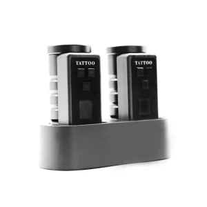Two Battery Wireless Tattoo Pen Also for Permanent Makeup Machine With Double Charging Base Replaceable Power