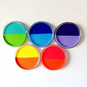 Two Tone Split Face Paint Palette Water Based Face Body Art Paint for Party Performance Makeup OEM Custom Logo Available